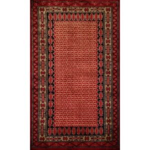 3x5 feet Hand Knotted Tribal Wool Carpet Red