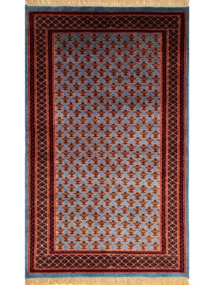 3x5 ft Hand Knotted Woolen Carpet Lichi Blue