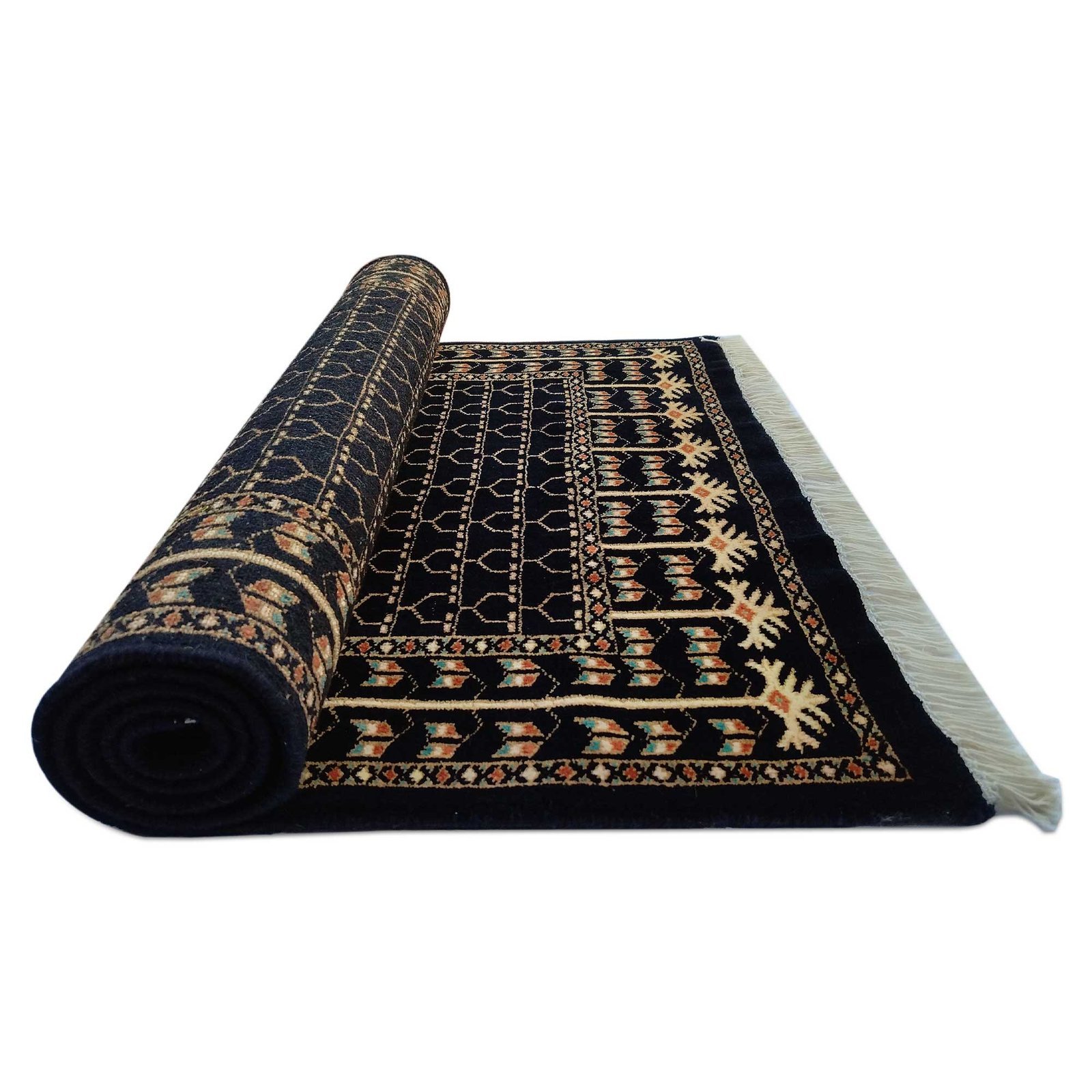 3x5 Feet Handmade Black Wool Carpet Parda - Image 6