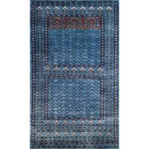 3x5 feet Hand Knotted Bamboo Silk Carpet Royal Gray Traditional Parda