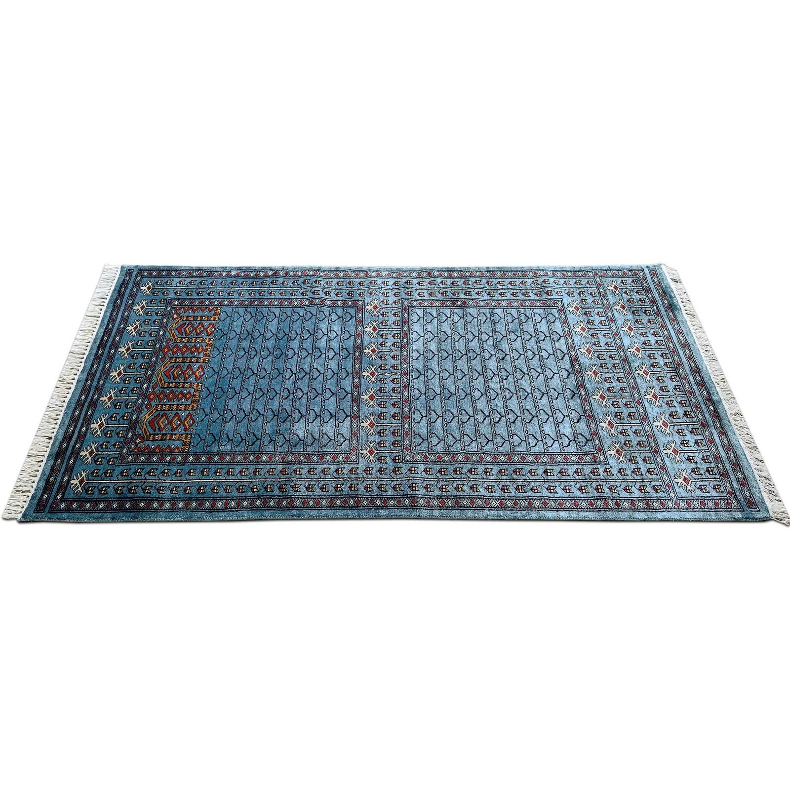 3x5 feet Hand Knotted Bamboo Silk Carpet Royal Gray Traditional Parda - Image 4