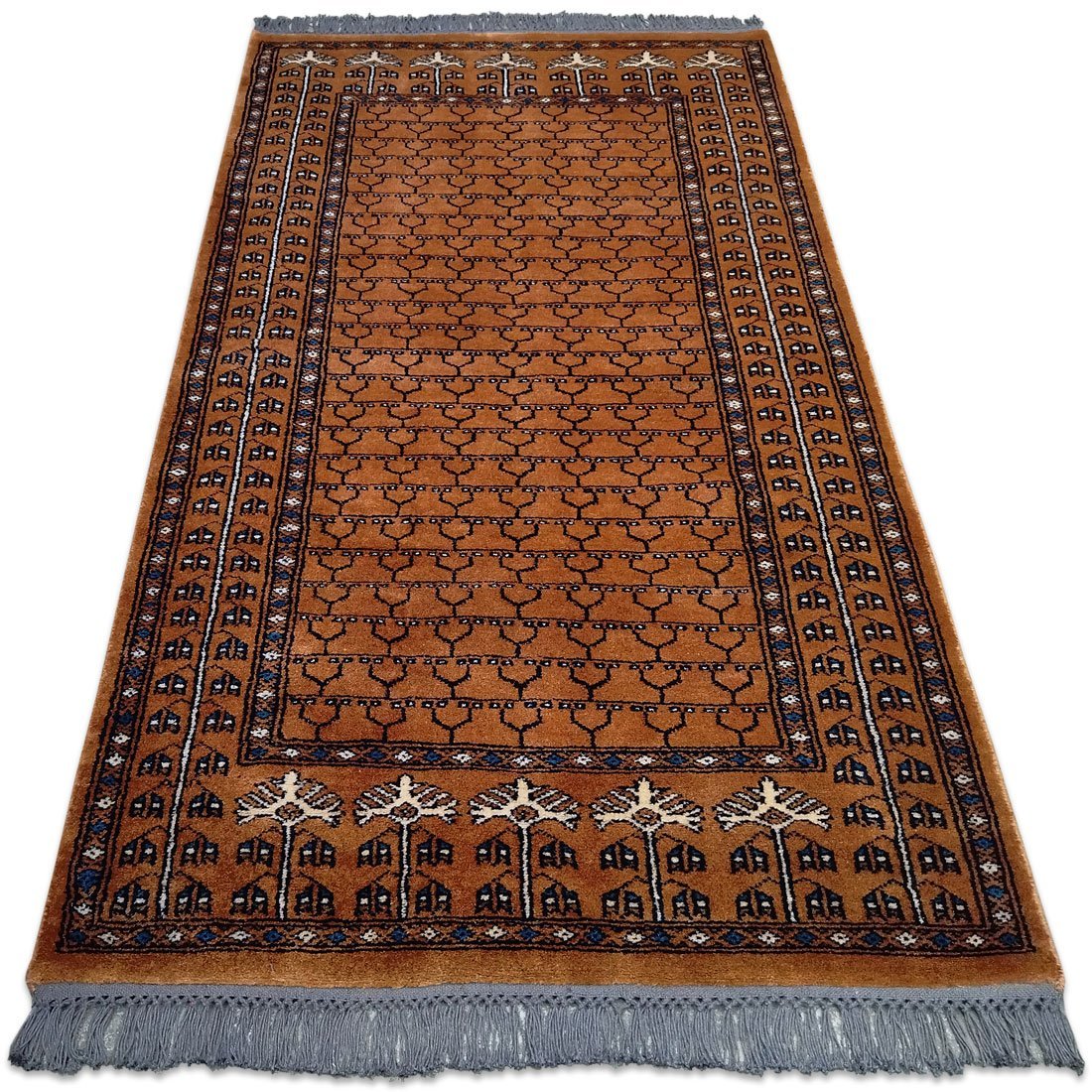 3x5 Feet Handmade Parda Wool Carpet Copper - Image 2
