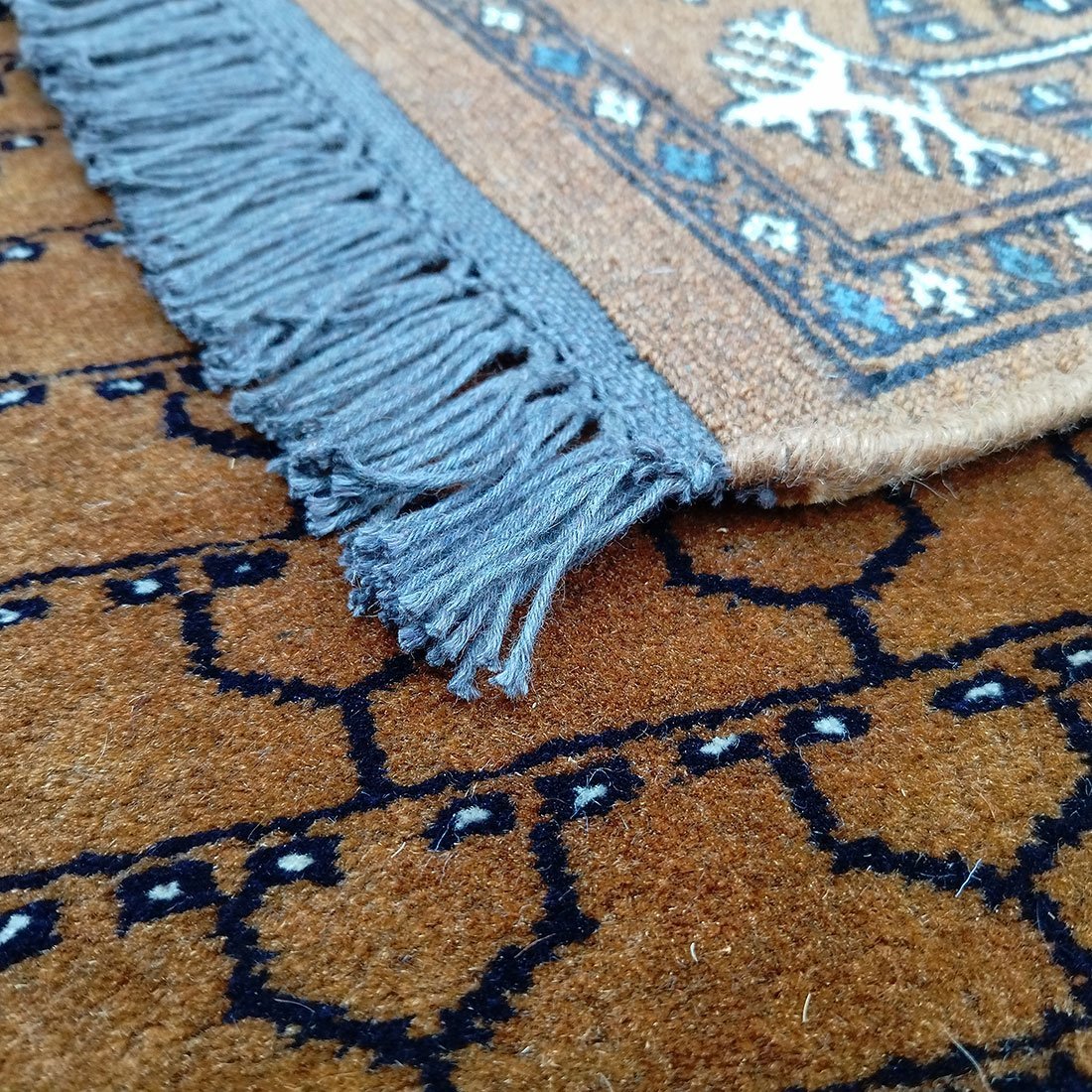 3x5 Feet Handmade Parda Wool Carpet Copper - Image 4