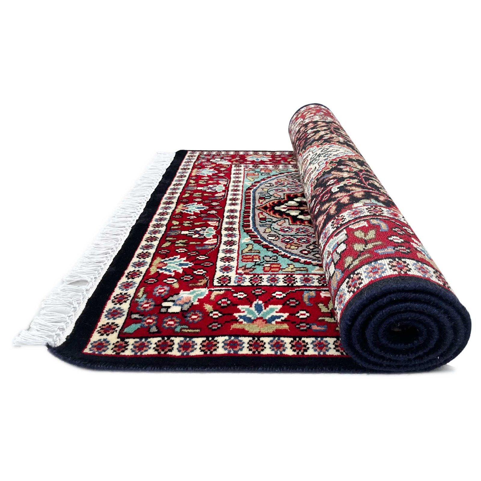 3x5 ft Hand Knotted Woolen Carpet Persian Black - Image 4