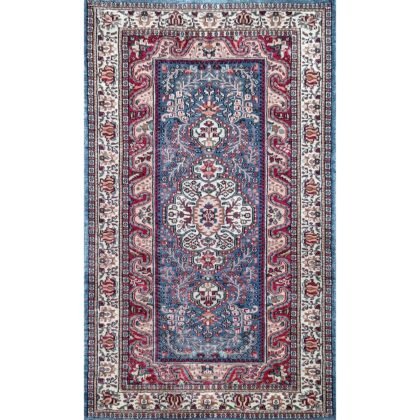 3x5 ft Blue Hand Knotted Bamboo Silk Carpet