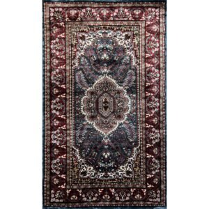 3x5 feet Hand Knotted Bamboo Silk Carpet Blue Indopersian