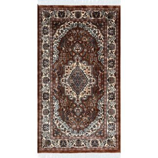 3x5 ft Hand Knotted Wool Carpet Copper Indopersian