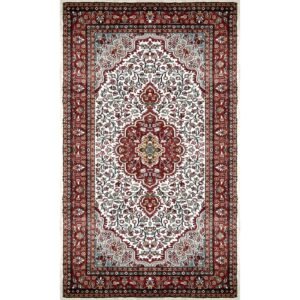 3×5 feet Hand Knotted Persian Carpet White