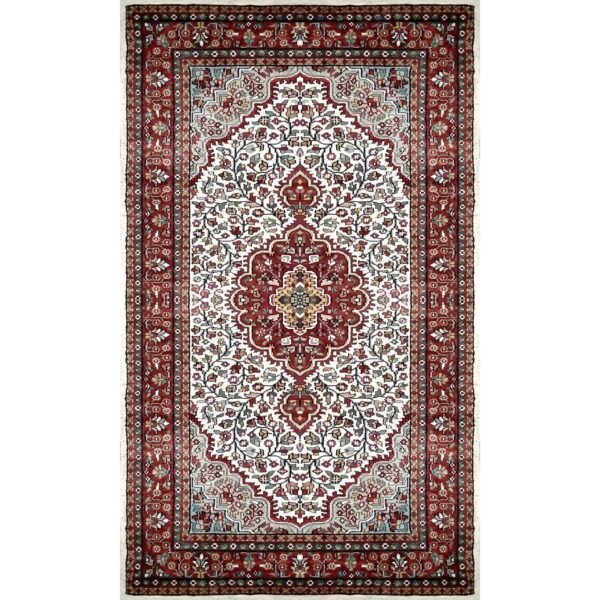 3×5 feet Hand Knotted Persian Carpet White