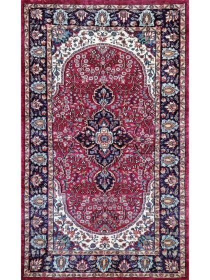 3x5 ft Maroon Hand Knotted Bamboo Silk Carpet