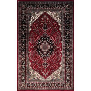 3x5 ft Hand Knotted Persian Carpet Wool Maroon
