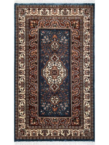 Handmade Hand Knotted Wool Area Carpet, Traditional Oriental, Bluish Gray, 3x5 ft