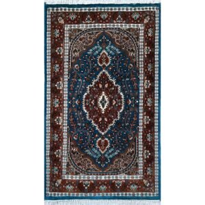 3x5 ft Hand-knotted Woolen Carpet Persian Turquoise