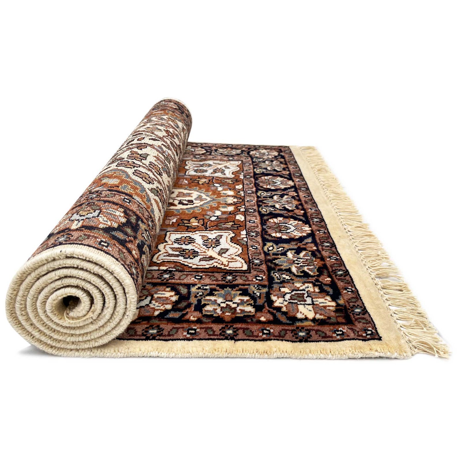 3x5 ft Hand Knotted Woolen Carpet Silwatri Ivory - Image 3