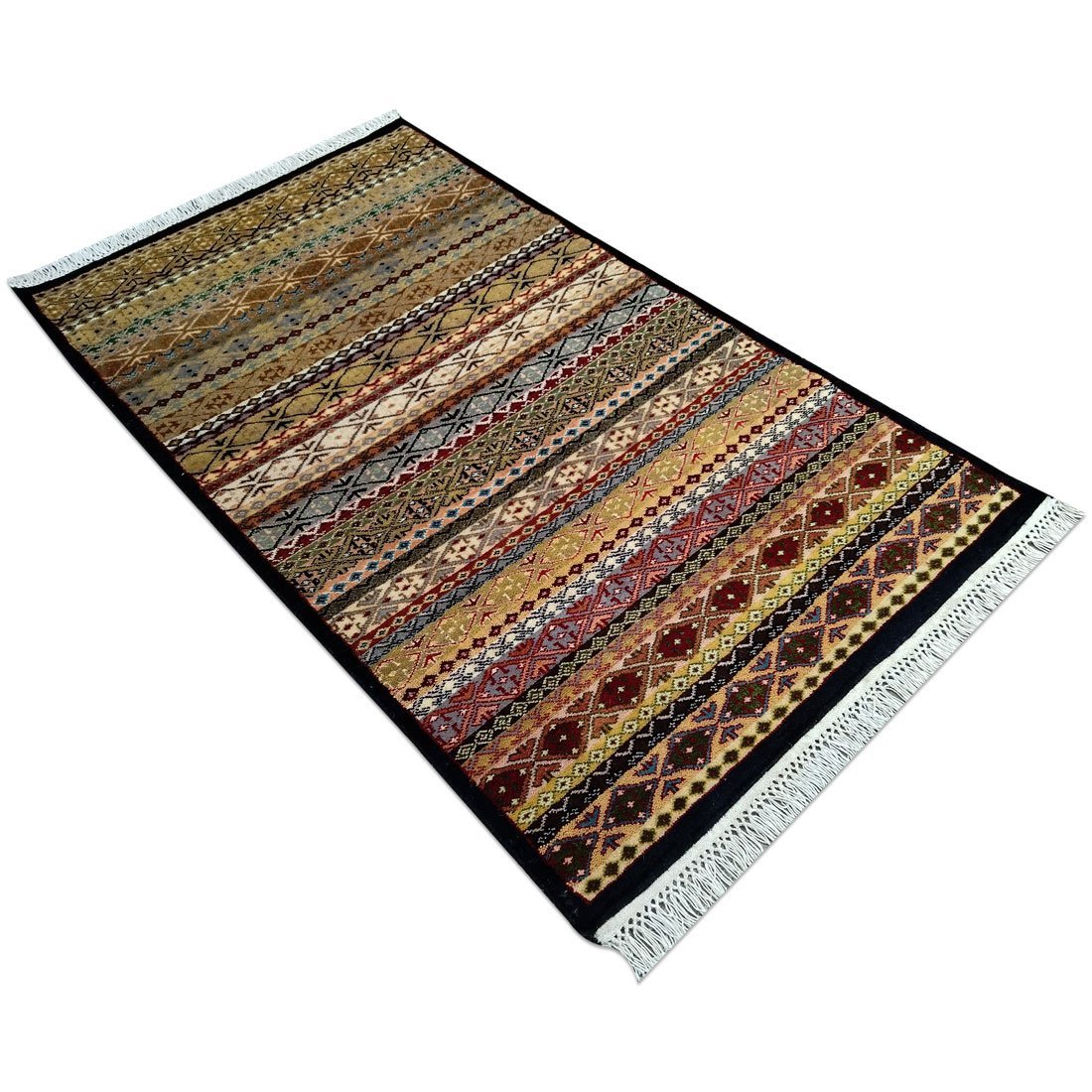 3×5 Feet Multicolor Hand Knotted Zanjeera Wool Carpet - Image 3