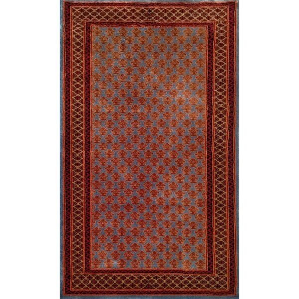 3×5 Feet Hand Knotted Lichi Wool Carpet Royal Grey