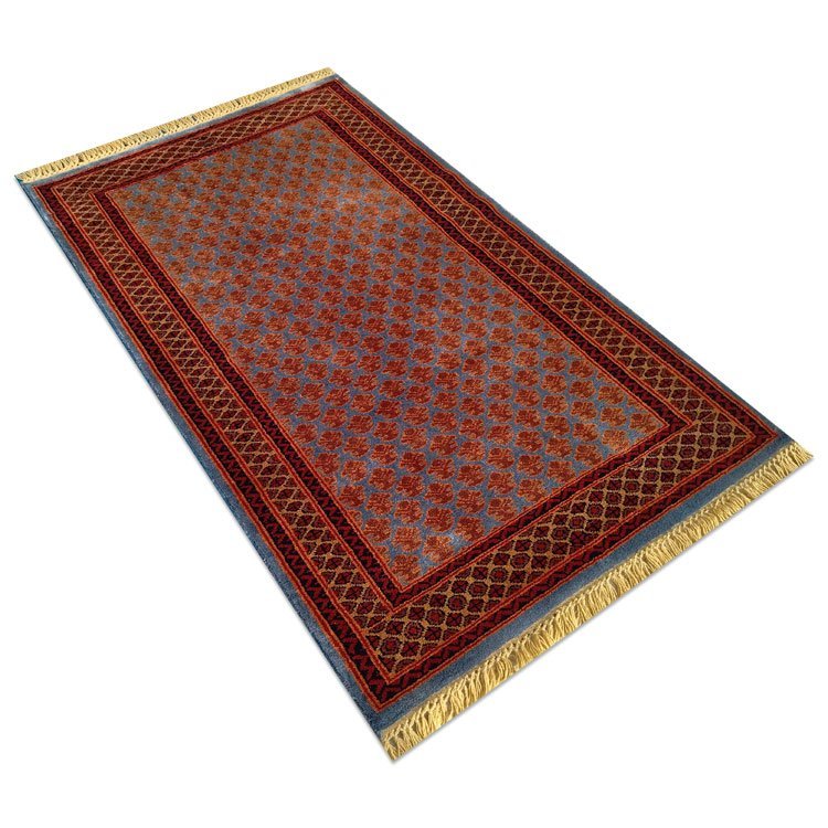 3×5 Feet Hand Knotted Lichi Wool Carpet Royal Grey - Image 3