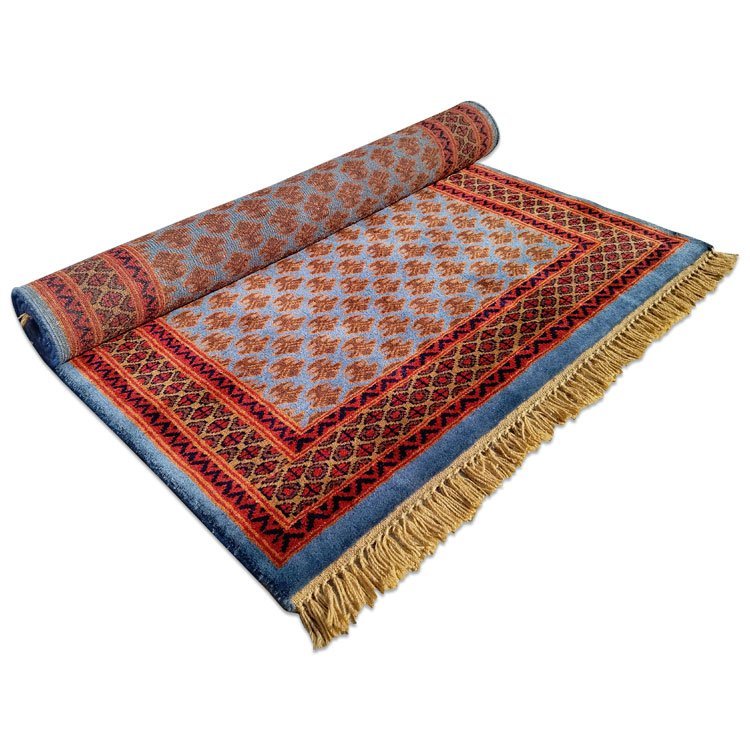 3×5 Feet Hand Knotted Lichi Wool Carpet Royal Grey - Image 5