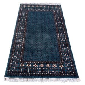 3×5 Feet Royal Grey Hand Knotted Parda Carpet