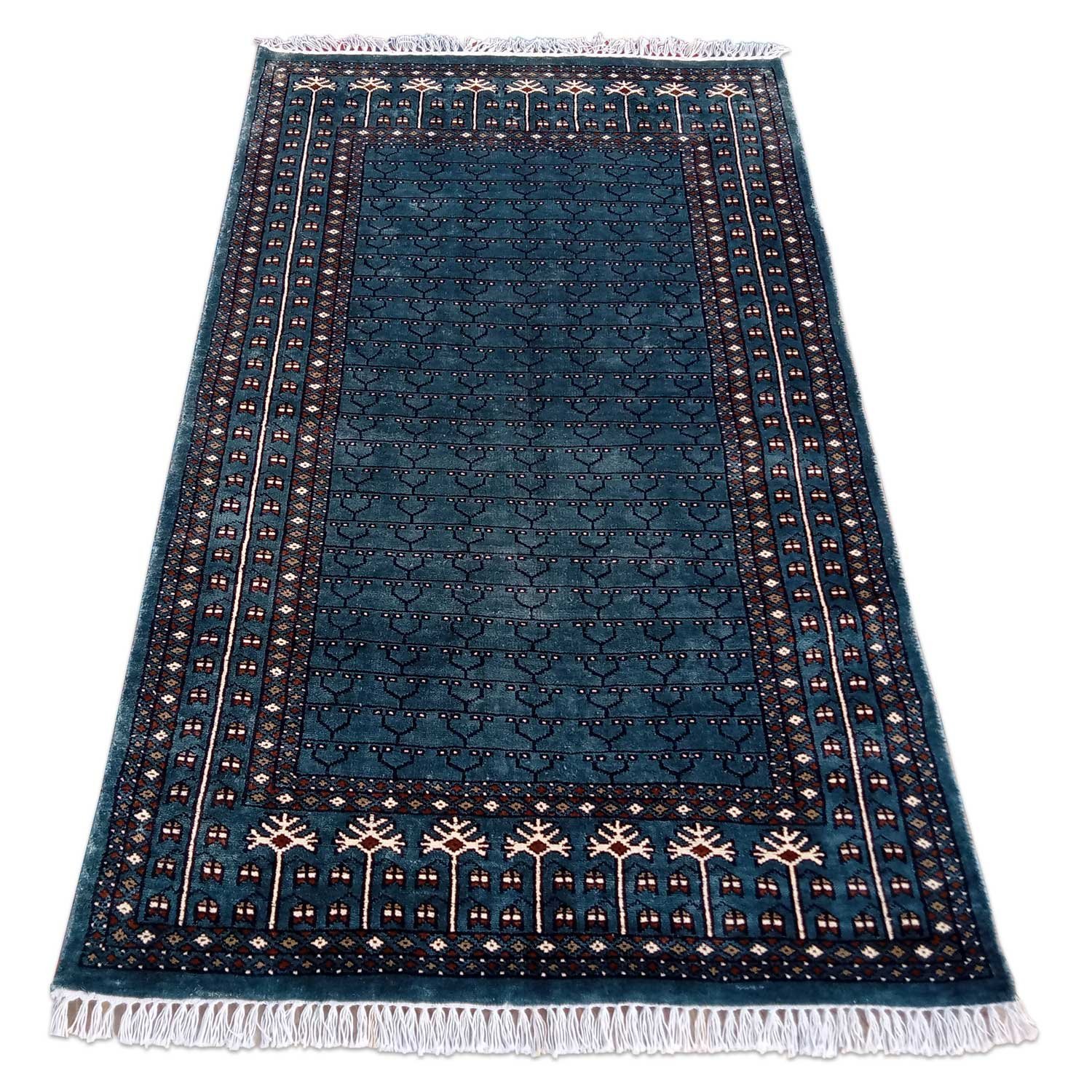 3×5 Feet Royal Grey Hand Knotted Parda Carpet