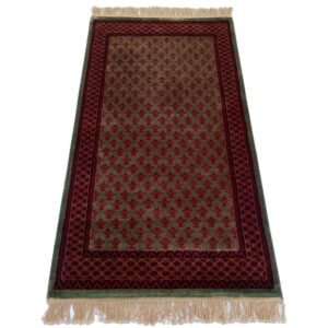 3×5 Feet Green Hand Knotted Lichi Wool Carpet
