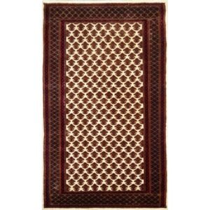3×5 feet Hand Knotted Wool Carpet Lichi White