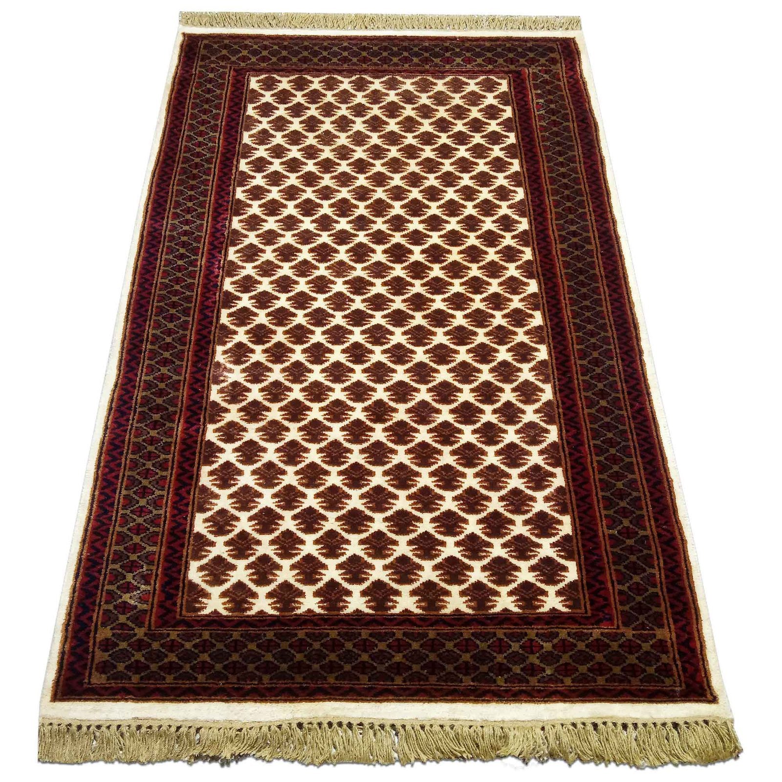 3×5 feet Hand Knotted Wool Carpet Lichi White - Image 8