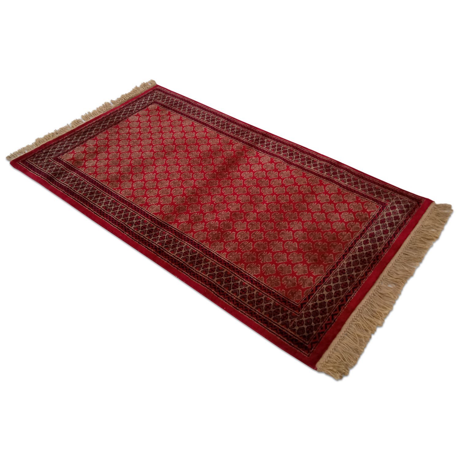 3×5 Feet Hand Knotted Lichi Wool Carpet Red - Image 2