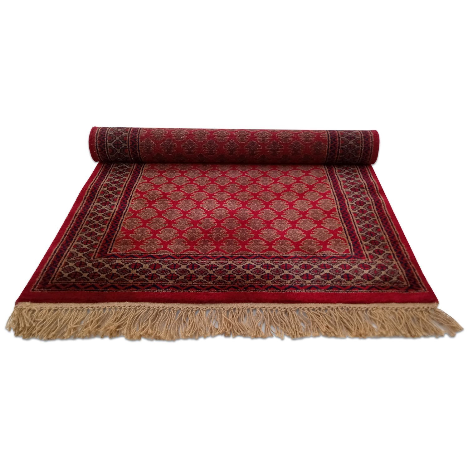 3×5 Feet Hand Knotted Lichi Wool Carpet Red - Image 4