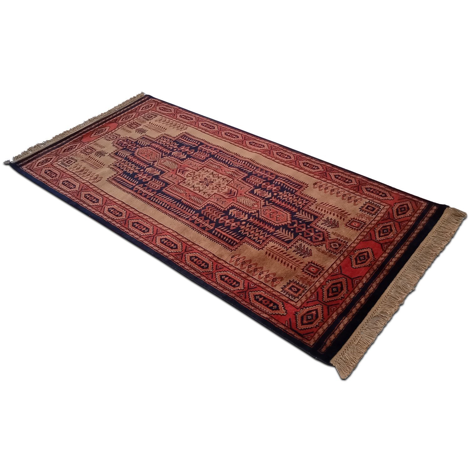 3×5 Feet Hand Knotted Wool Carpet Black & Brown - Image 2