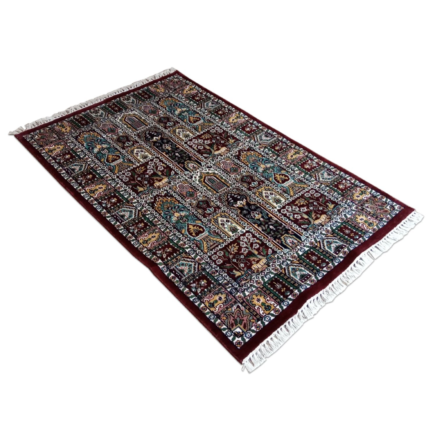3×5 feet Hand Knotted Bamboo Silk Bamboo Silk Carpet Hamadan - Image 2