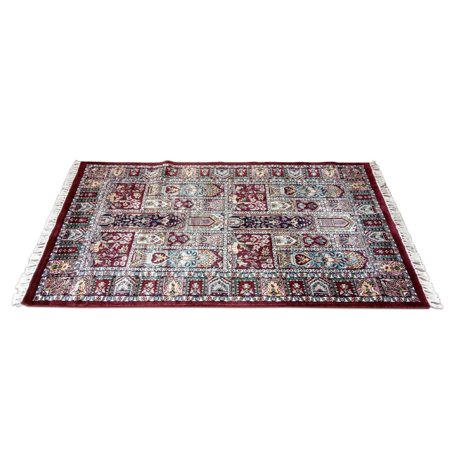 3×5 feet Hand Knotted Bamboo Silk Bamboo Silk Carpet Hamadan - Image 3