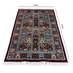 3×5 feet Hand Knotted Bamboo Silk Bamboo Silk Carpet Hamadan