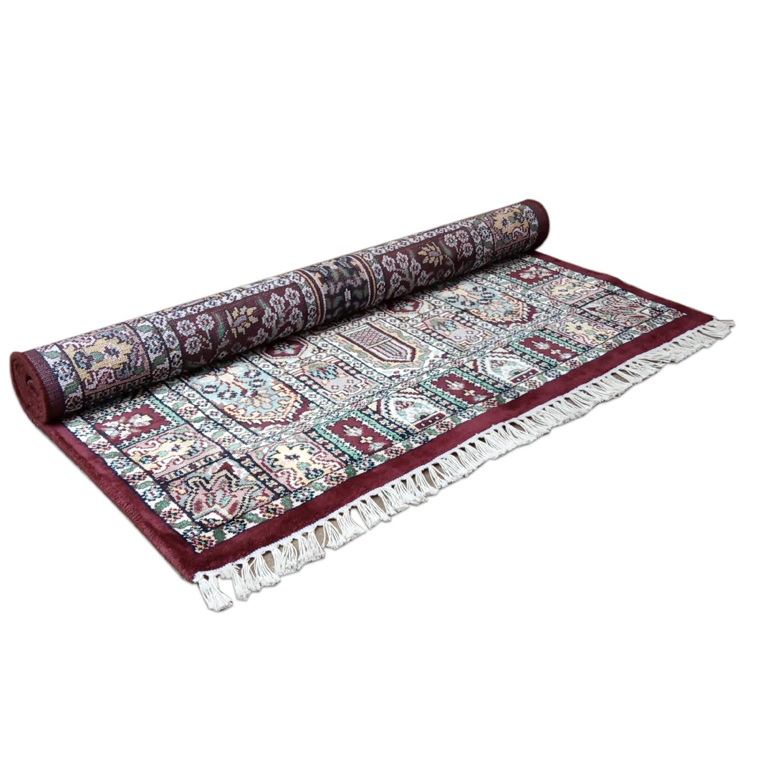3×5 feet Hand Knotted Bamboo Silk Bamboo Silk Carpet Hamadan - Image 5