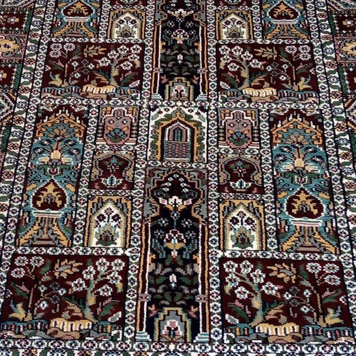 3×5 feet Hand Knotted Bamboo Silk Bamboo Silk Carpet Hamadan - Image 4