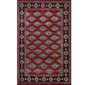 4x6 ft Hand Knotted Wool Carpet Red Barfi
