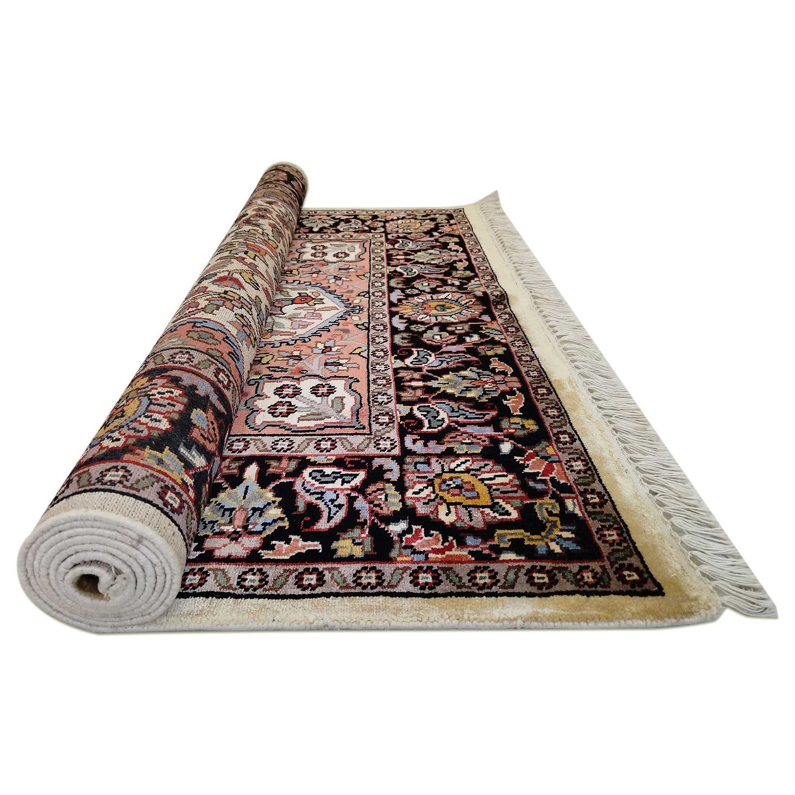 4x6 feet Hand Knotted Tree And Birds Oriental Bamboo Silk Carpet - Image 6