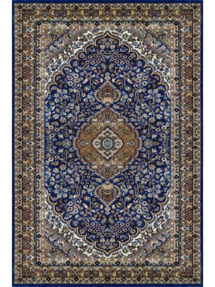 4x6 ft Royal Blue Persian Handmade Wool Carpet