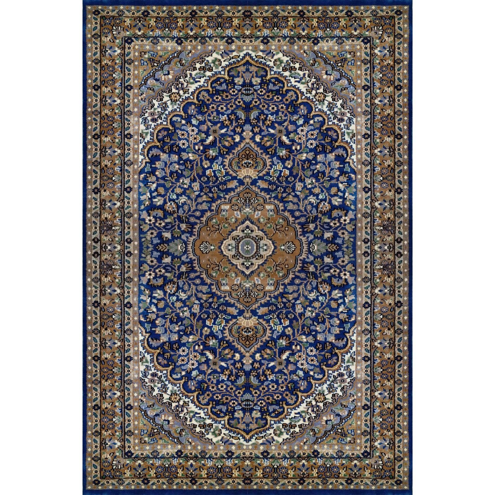 4x6 ft Royal Blue Persian Handmade Wool Carpet