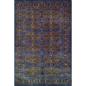 4×6 ft Bukhara Blue Hand knotted Wool Carpet
