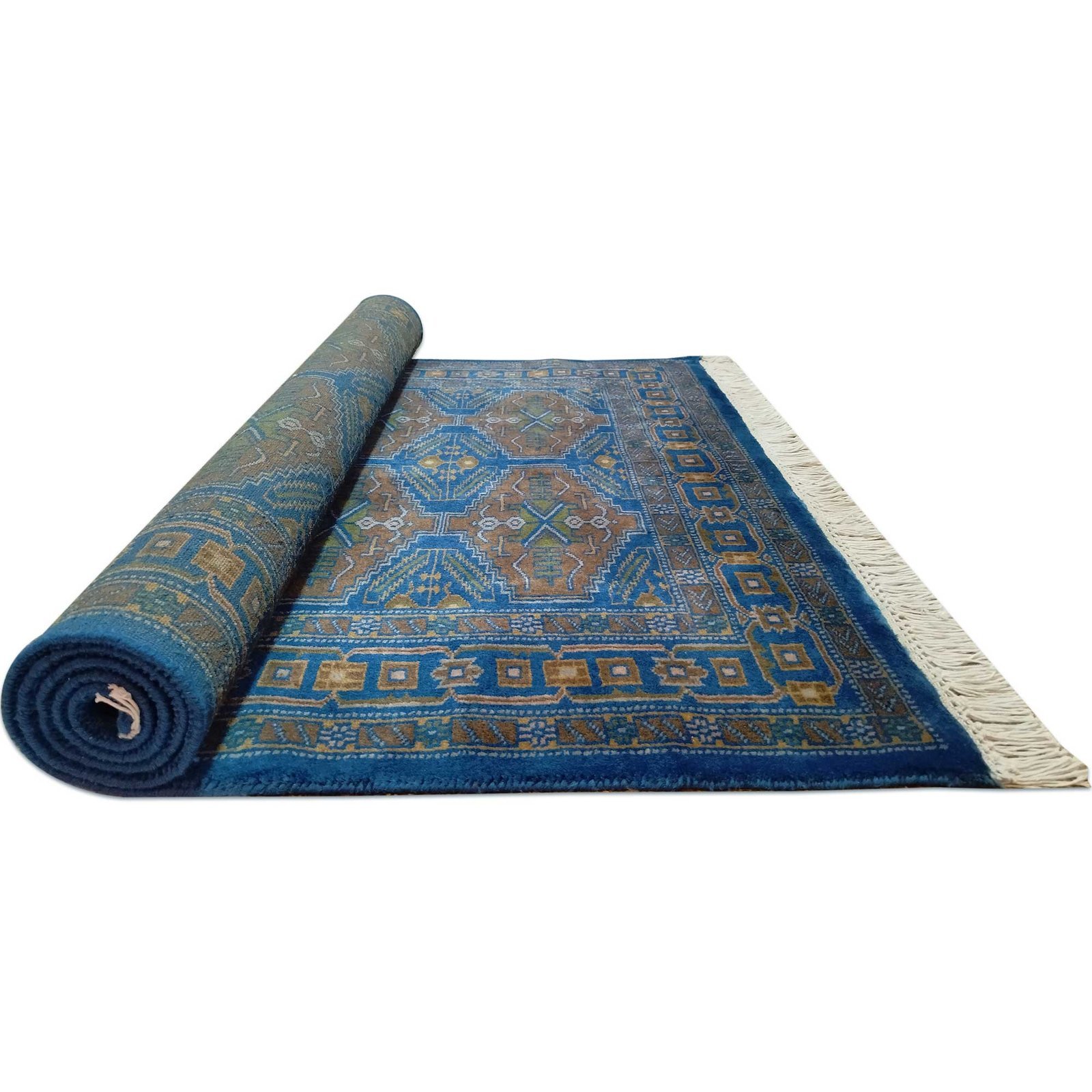 4×6 ft Bukhara Blue Hand knotted Wool Carpet - Image 5