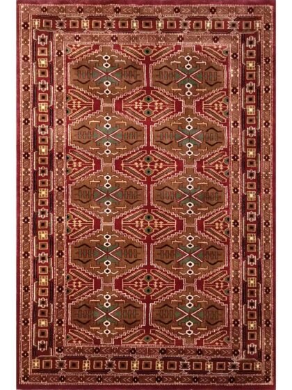 4x6 Feet Red Handmade Wool Carpet Tribal