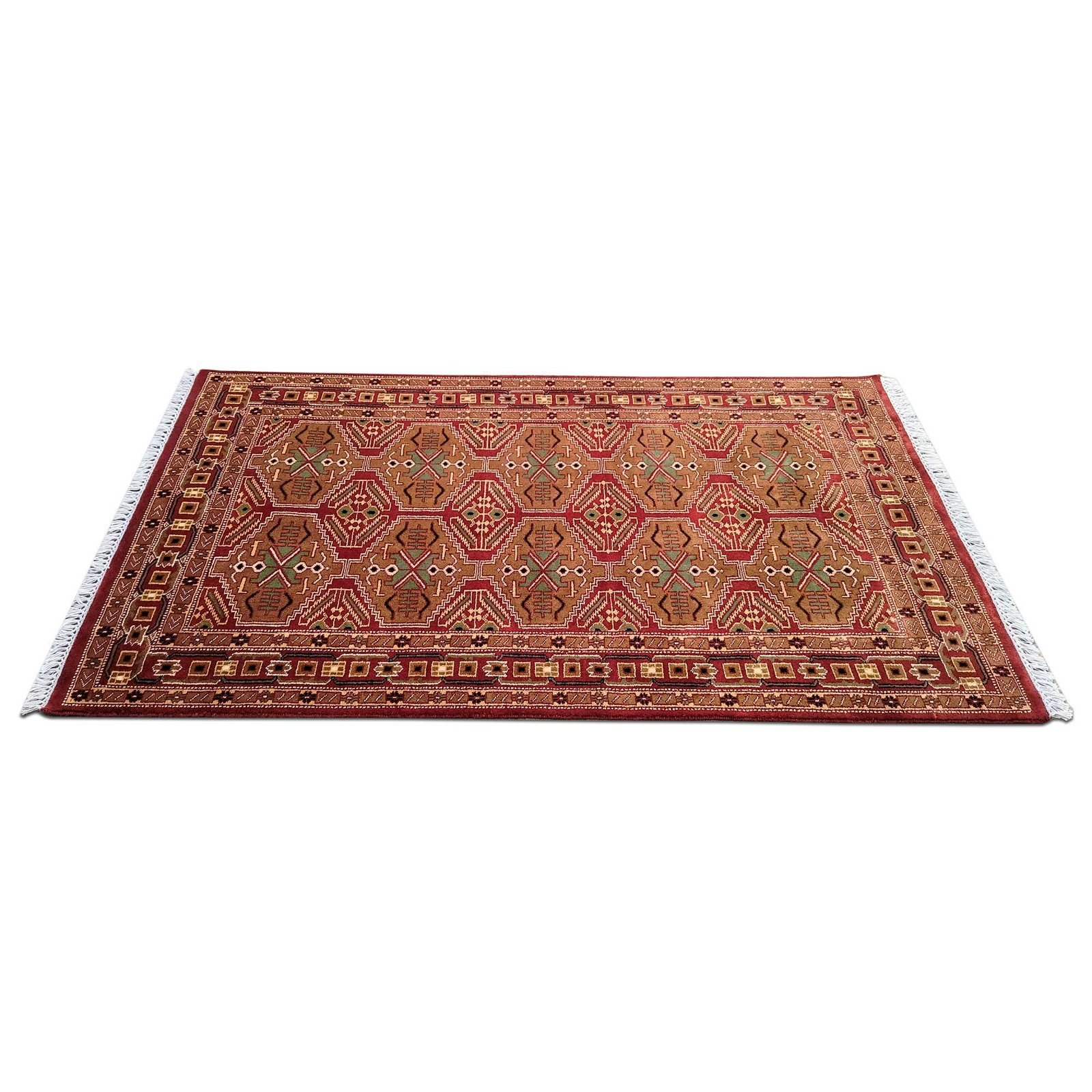 4x6 Feet Red Handmade Wool Carpet Tribal - Image 3