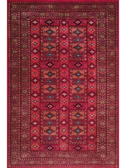 4x6 Feet Hand Knotted Red Wool Carpet