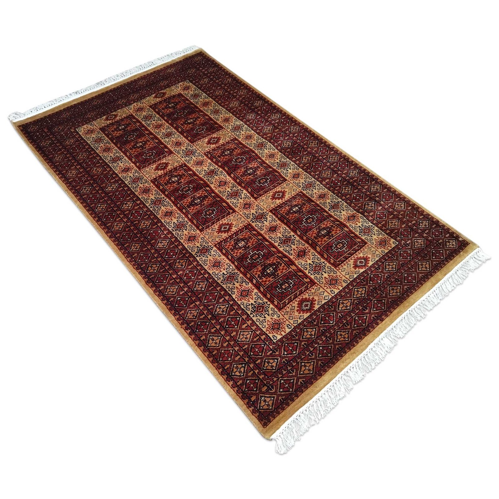 4x6 feet Hand Knotted Wool Carpet Camel Dubba - Image 3
