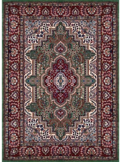 4×6 Feet Green Hand Knotted Persian Wool Carpet