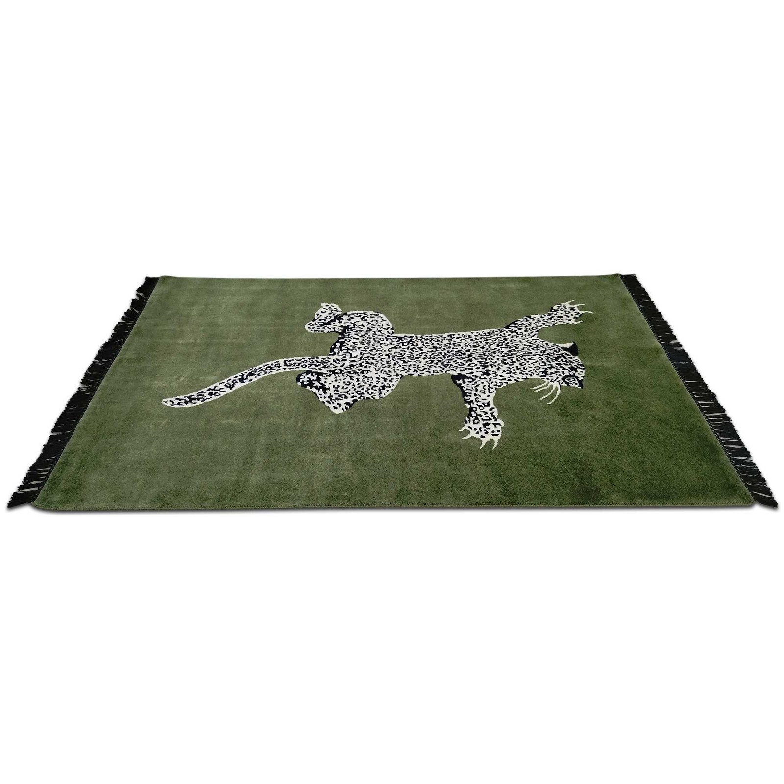 4x6 Feet Climbing Leopard Green Carpet - Image 5