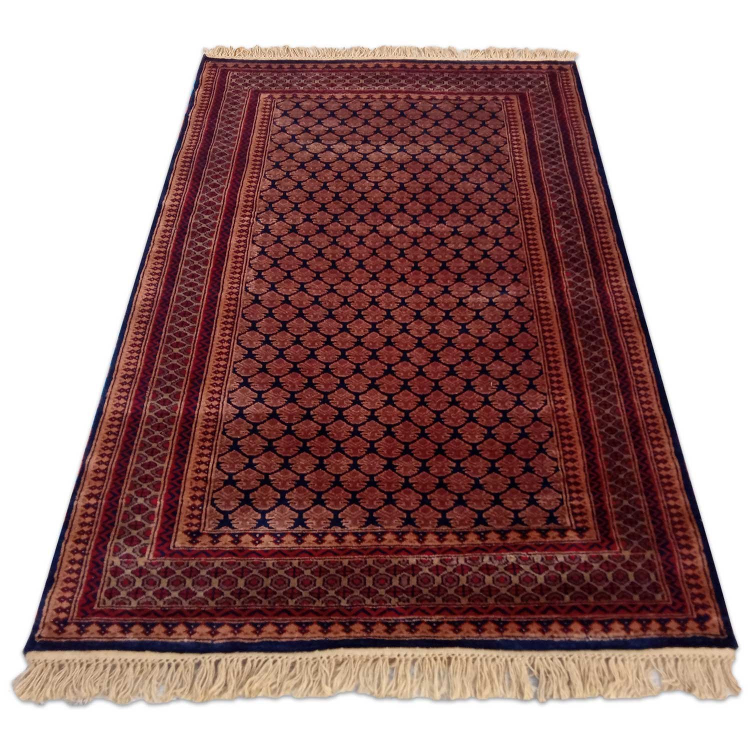 4×6 Feet Black Hand Knotted Wool Carpet Lichi - Image 2