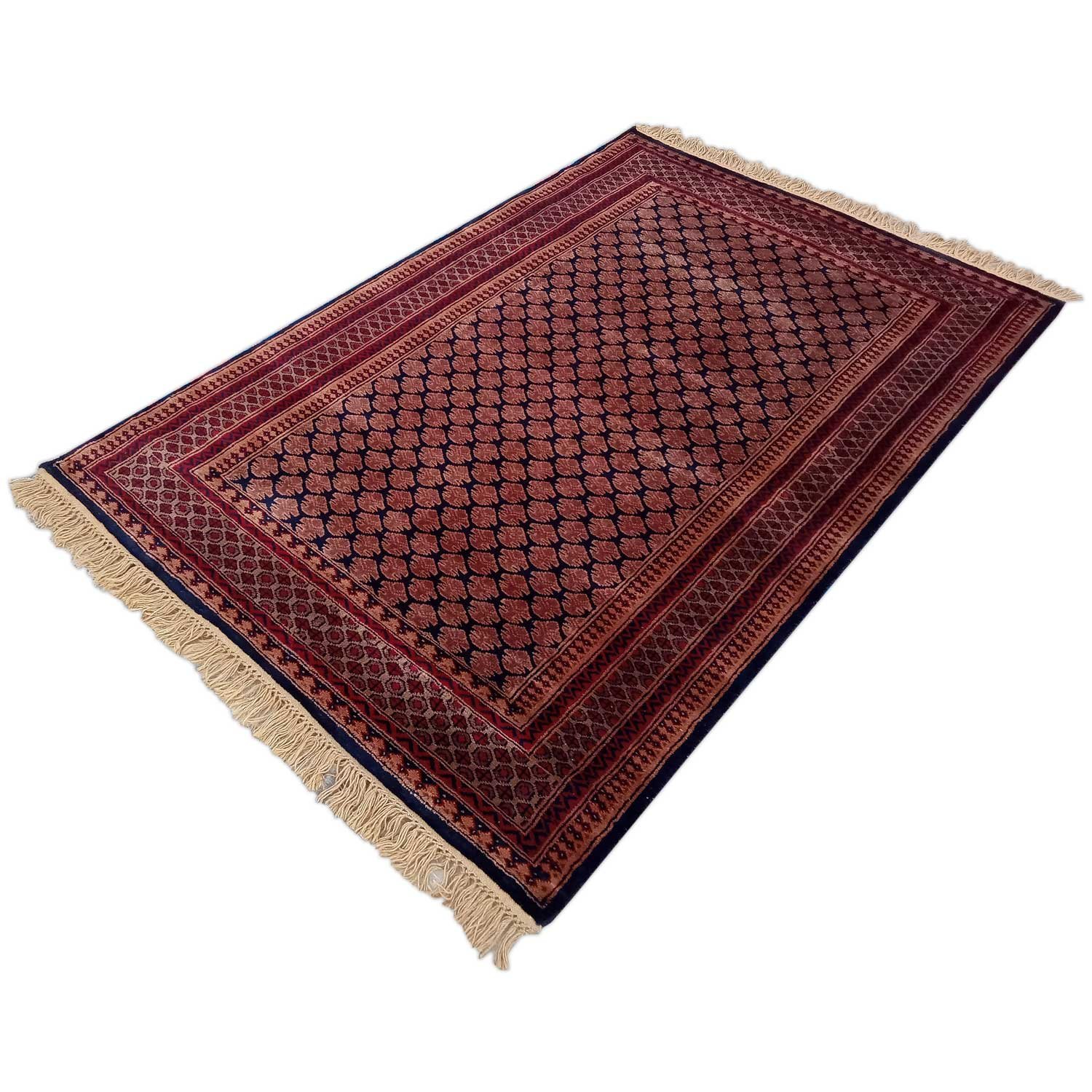 4×6 Feet Black Hand Knotted Wool Carpet Lichi - Image 3