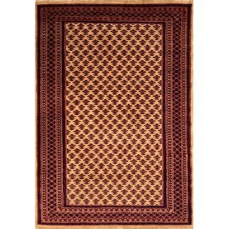 4x6 ft Hand Knotted Wool Carpet Camel Lichi